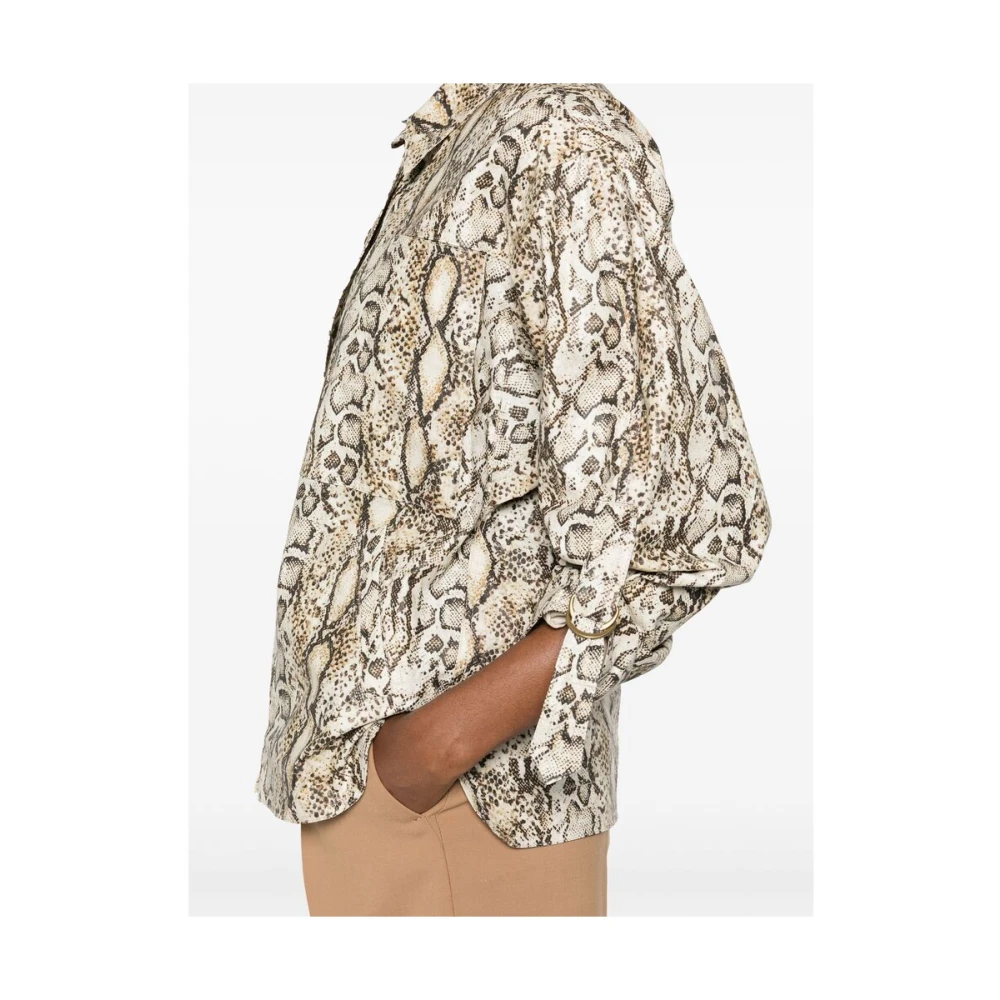 Isabel marant Beige Front Press-Stud Buitenkleding Multicolor Dames