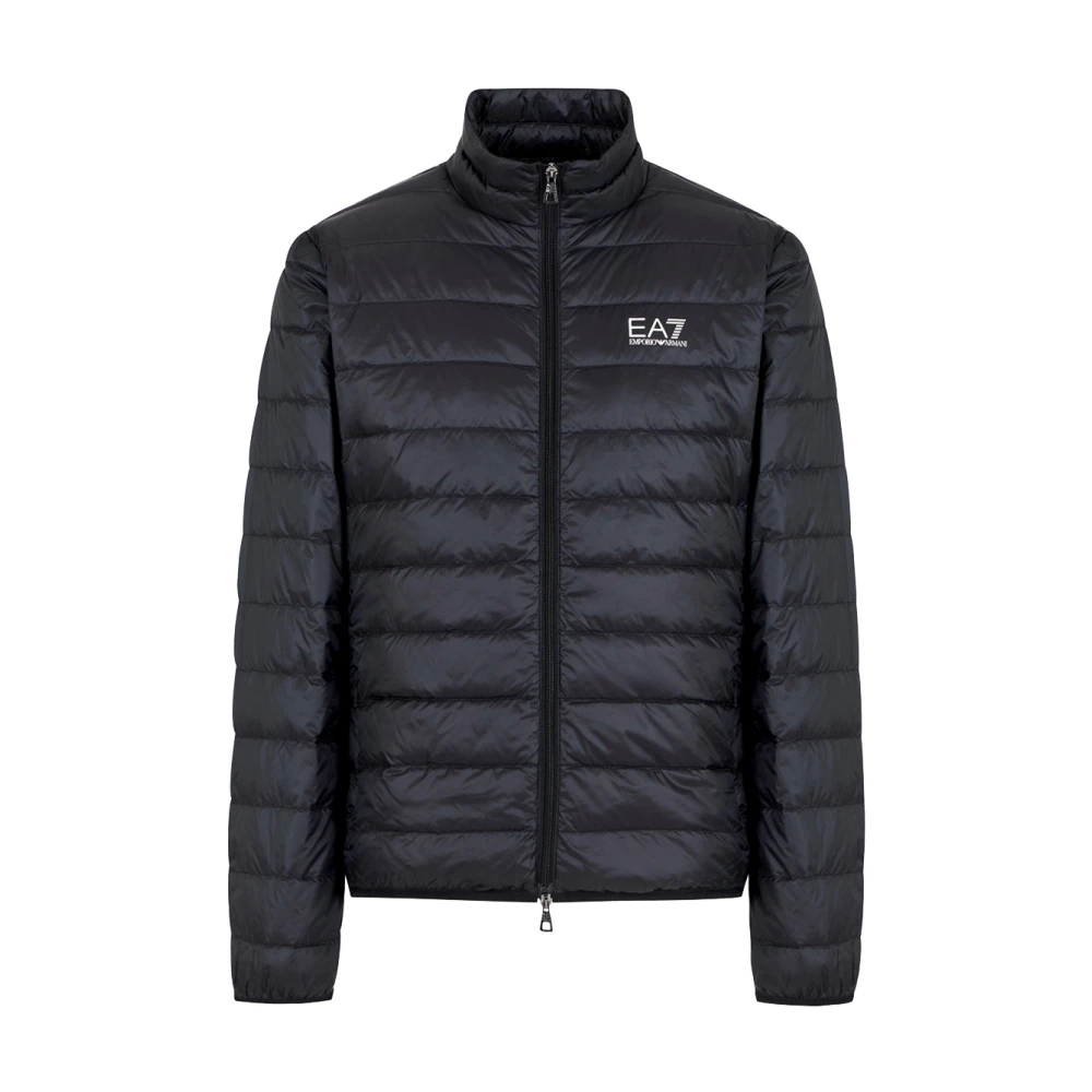 Emporio Armani Ea7 Mannelijk Zwart Jassen Heren, Xs, E Gewatteerde Jas Rits Kraag