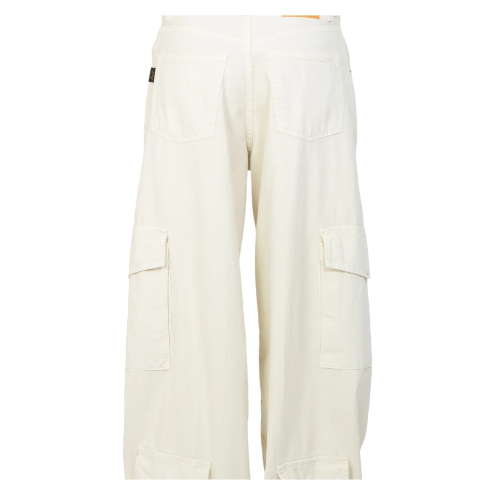 Haikure Twill Cargo Broek in Bethany Stijl White Dames