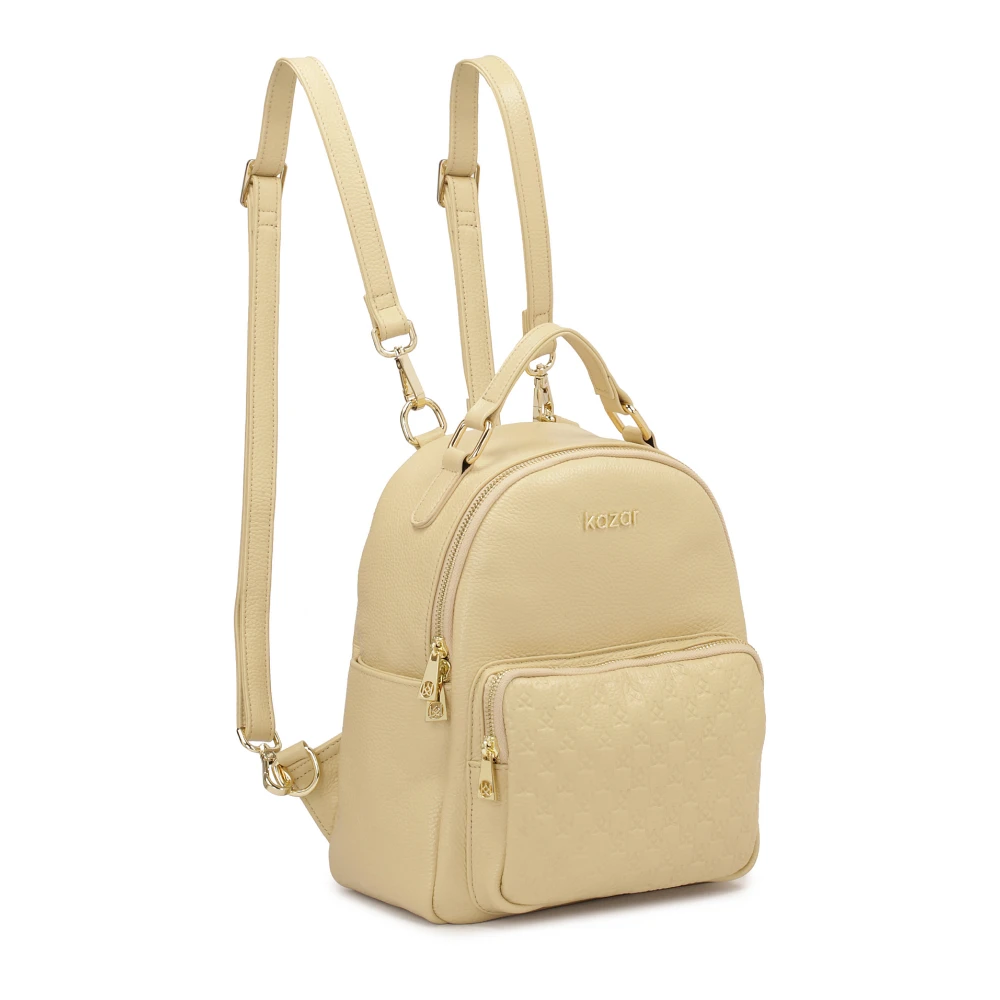 Kazar Beige leren casual rugzak Beige Dames