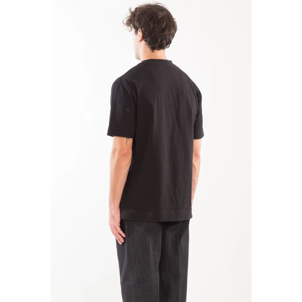 Circolo 1901 Zachte Cashmere Touch Jersey Tee in Zwart Black Heren