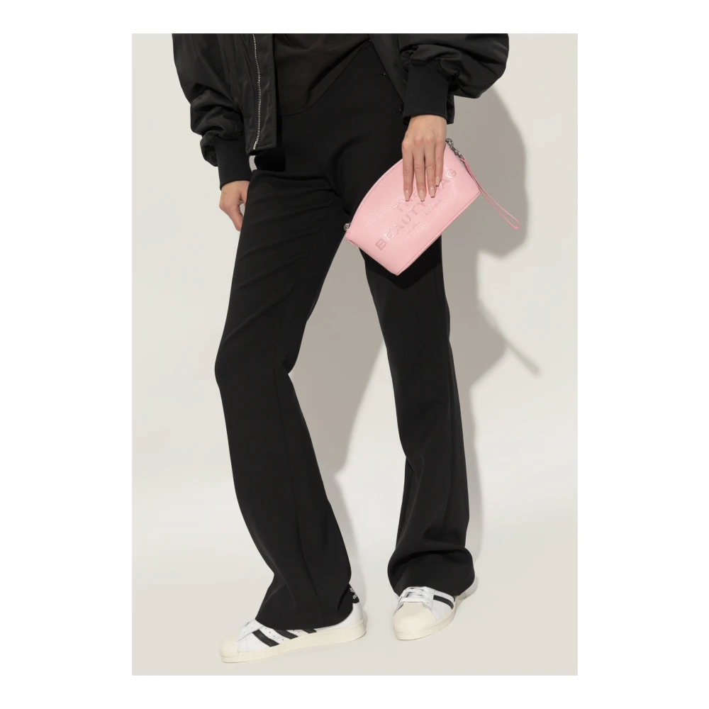 Marc Jacobs Leren cosmetische tas Pink Dames