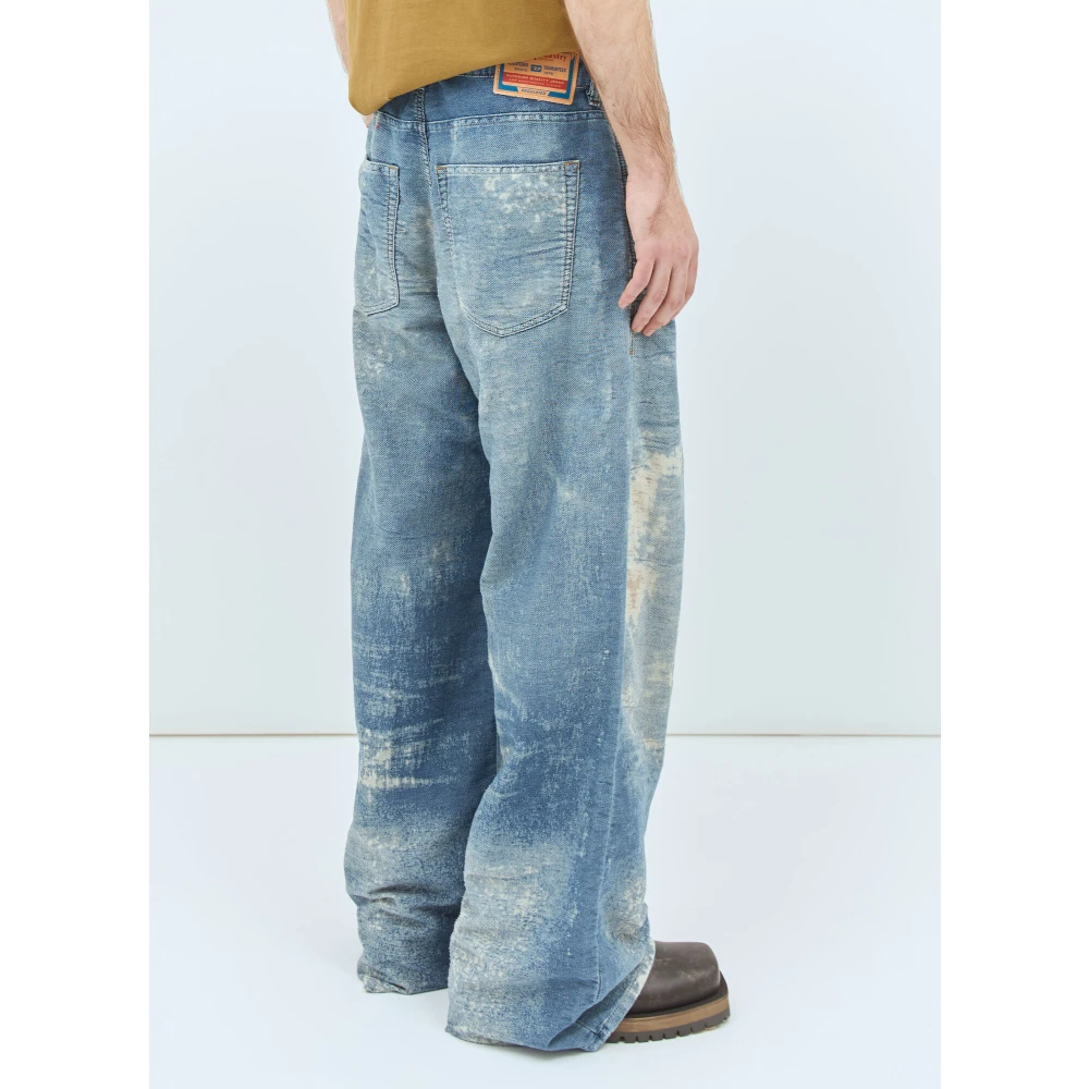 Diesel Vintage Distressed Jeans met Devoré Behandeling Blue Heren