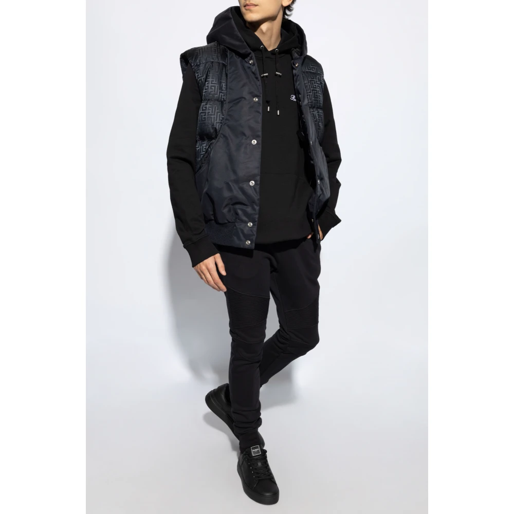 Balmain Vest met monogram Blue Heren