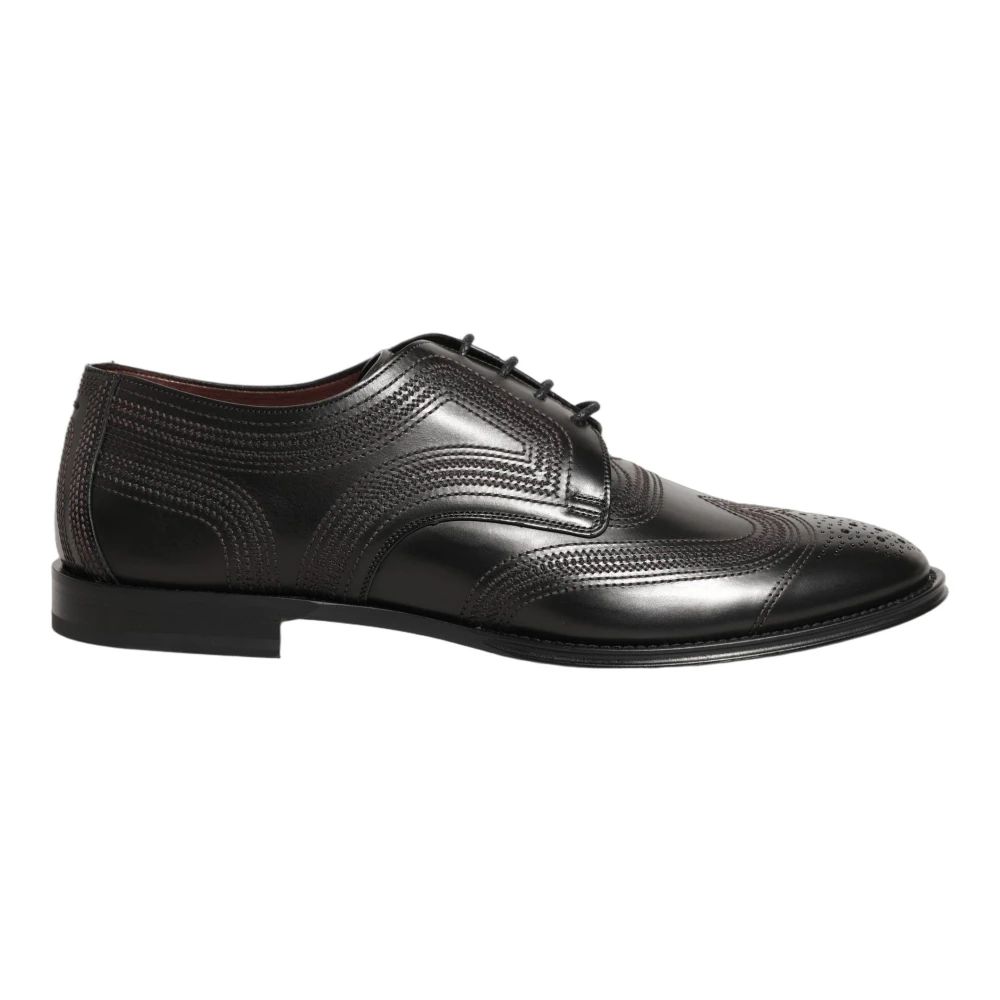 Dolce & Gabbana Men's Black Dress Shoes, 7 Uk, Derby Dress Shoes