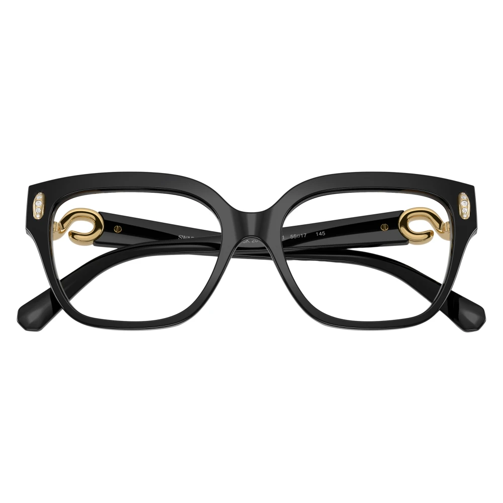 Swarovski Black Sk2076u 1001 Woman Optical Frames Acetate Transparent Squared Normal - Image 2