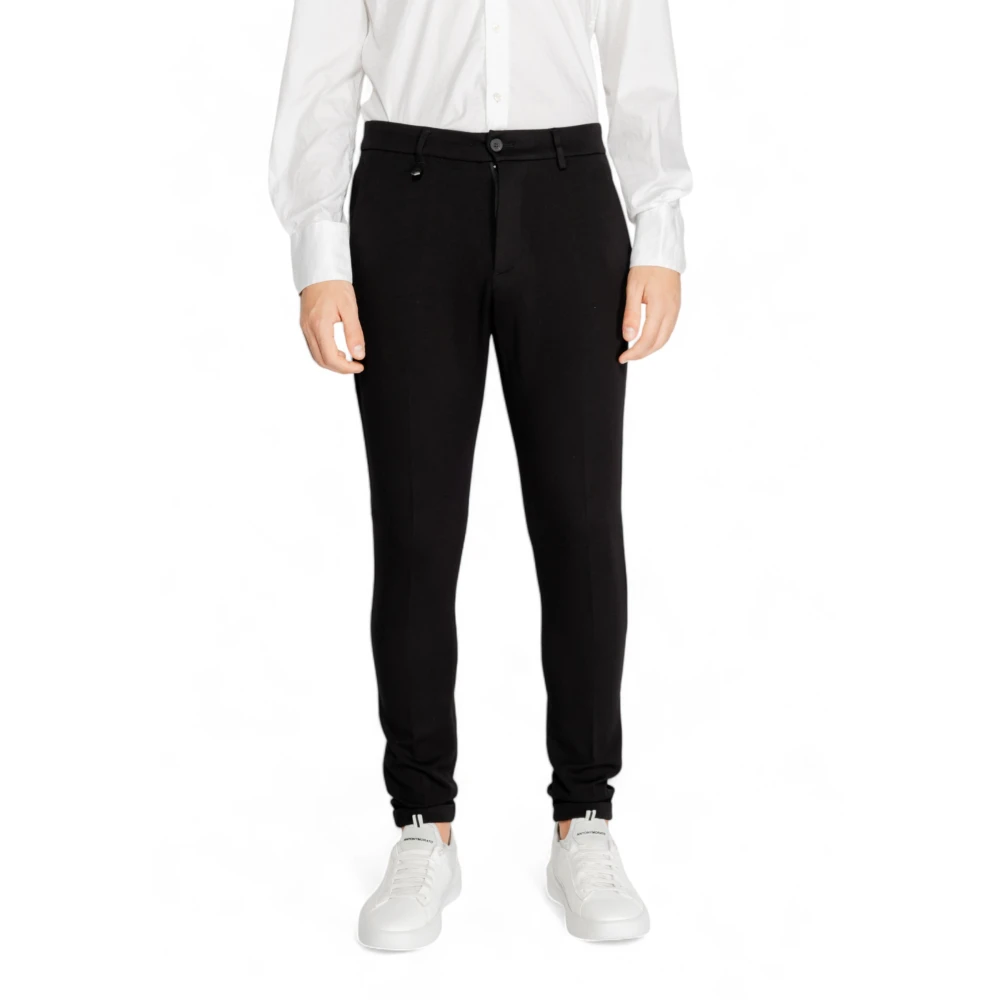 Antony Morato Zwarte broek met ritssluiting en knoopsluiting Black Heren