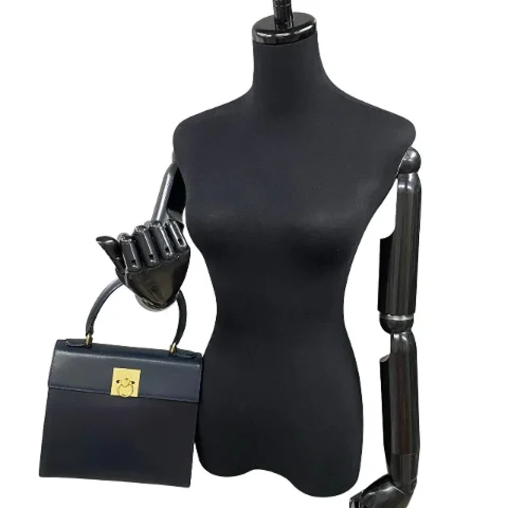 Celine Vintage Pre-owned Leather handbags Blue Dames