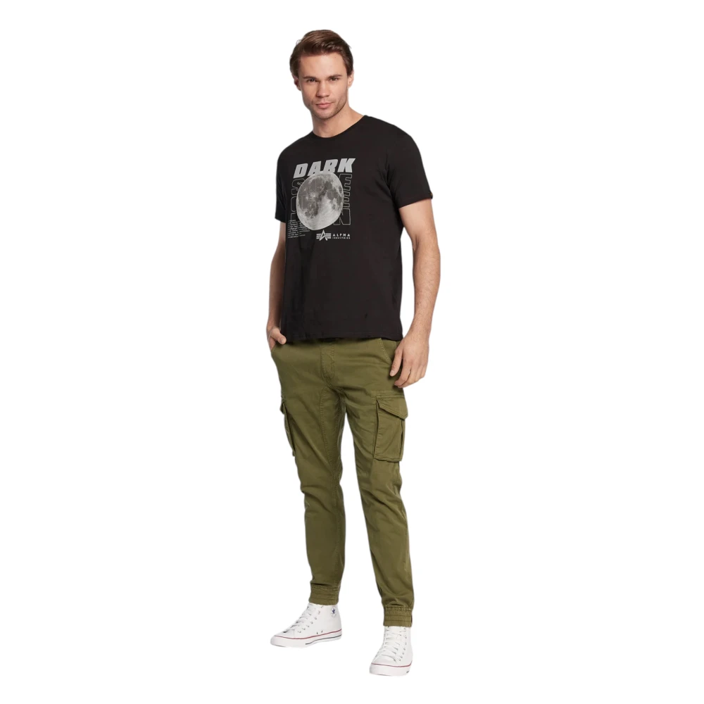 alpha industries Katoenen T-shirt 3D Klein Logo Black Heren