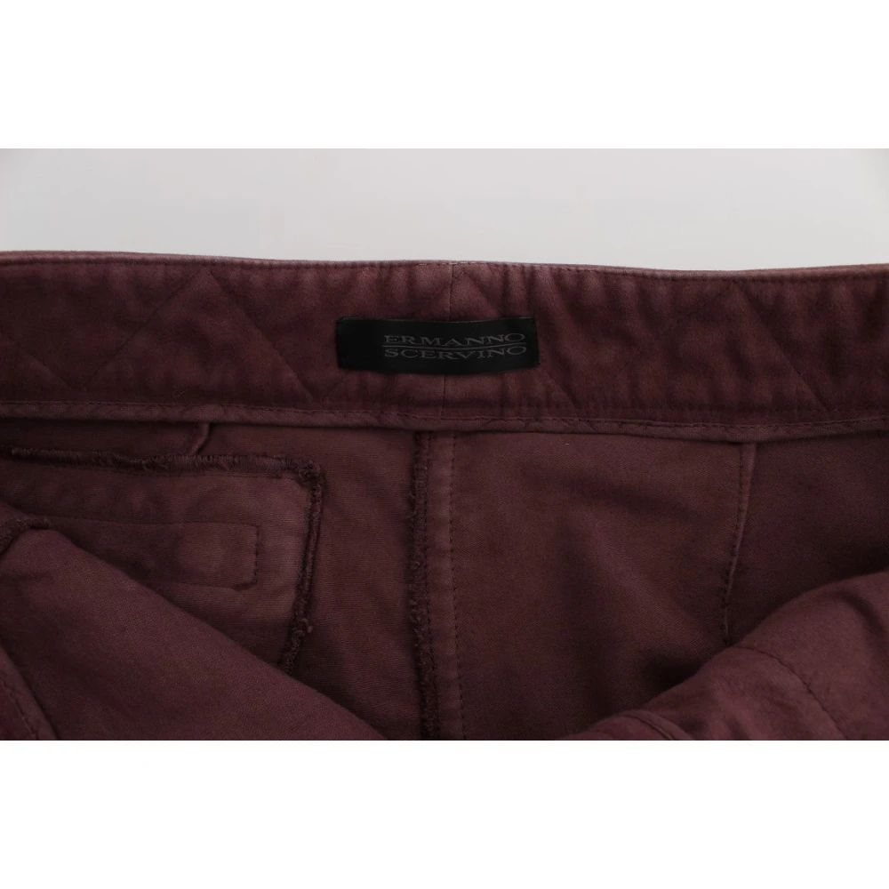 Ermanno Scervino Bordeaux Cargo Capri Broek Red Dames