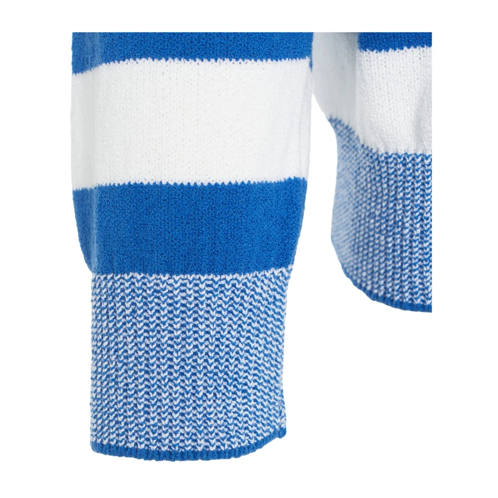 Amaránto Blauwe Gestreepte Vest Breigoed Blue Heren