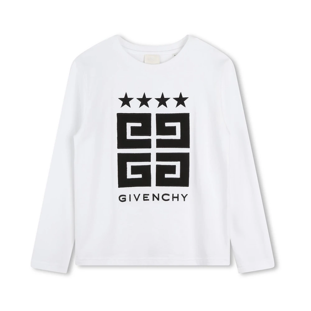 Givenchy Barn Vit Långärmad T-shirt 4G Print White, Pojke