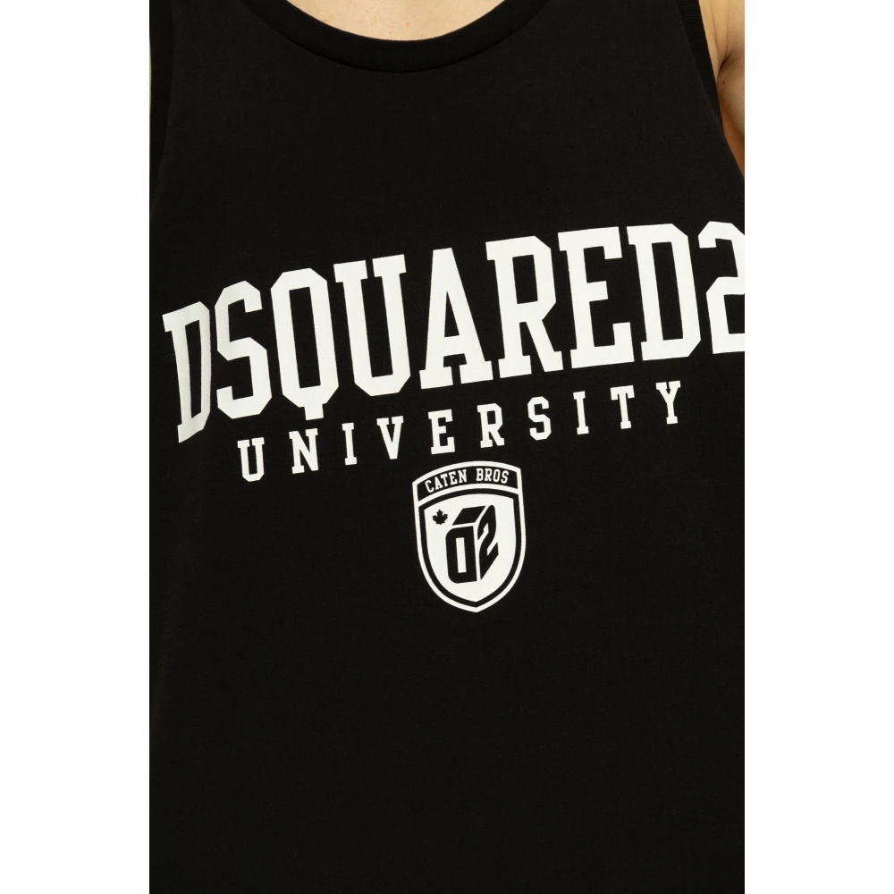 Dsquared2 Mouwloos T-shirt Black Heren