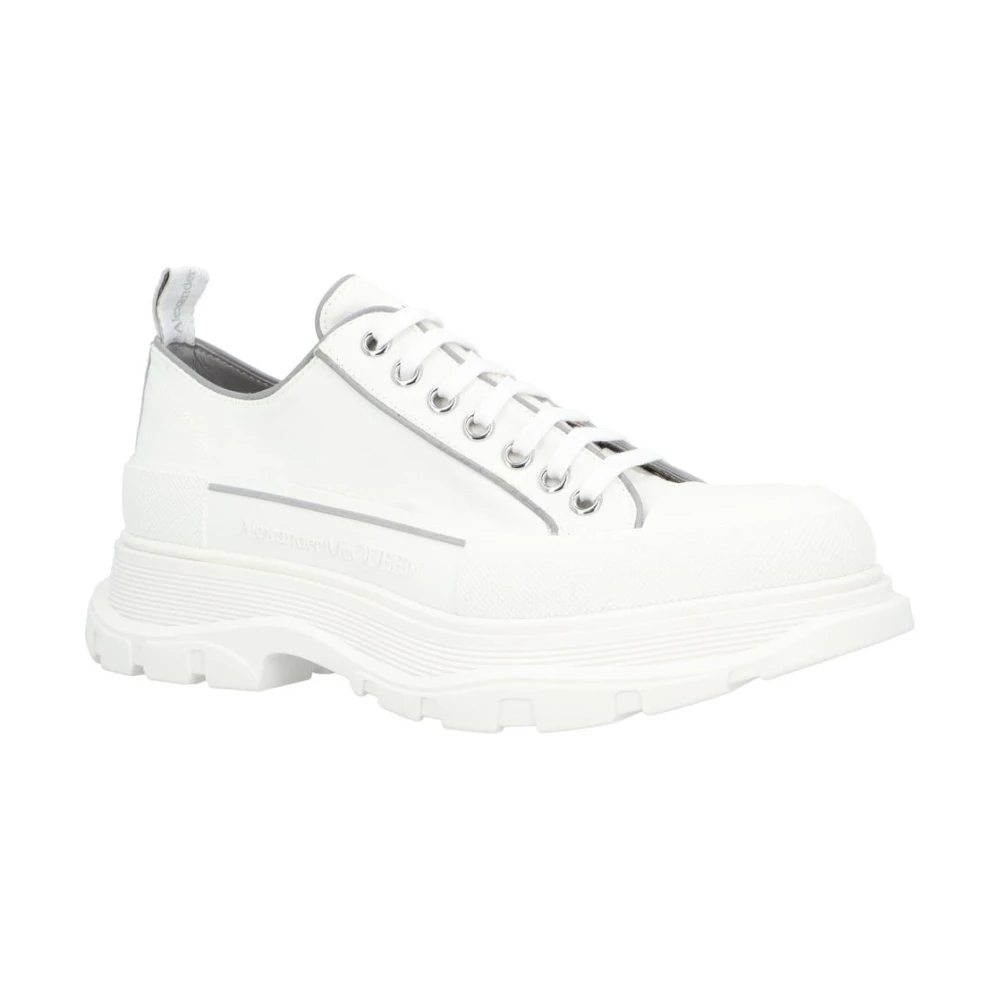 Alexander McQueen Canvas Rubberen Zool Sneaker Heren Schoenen Wit