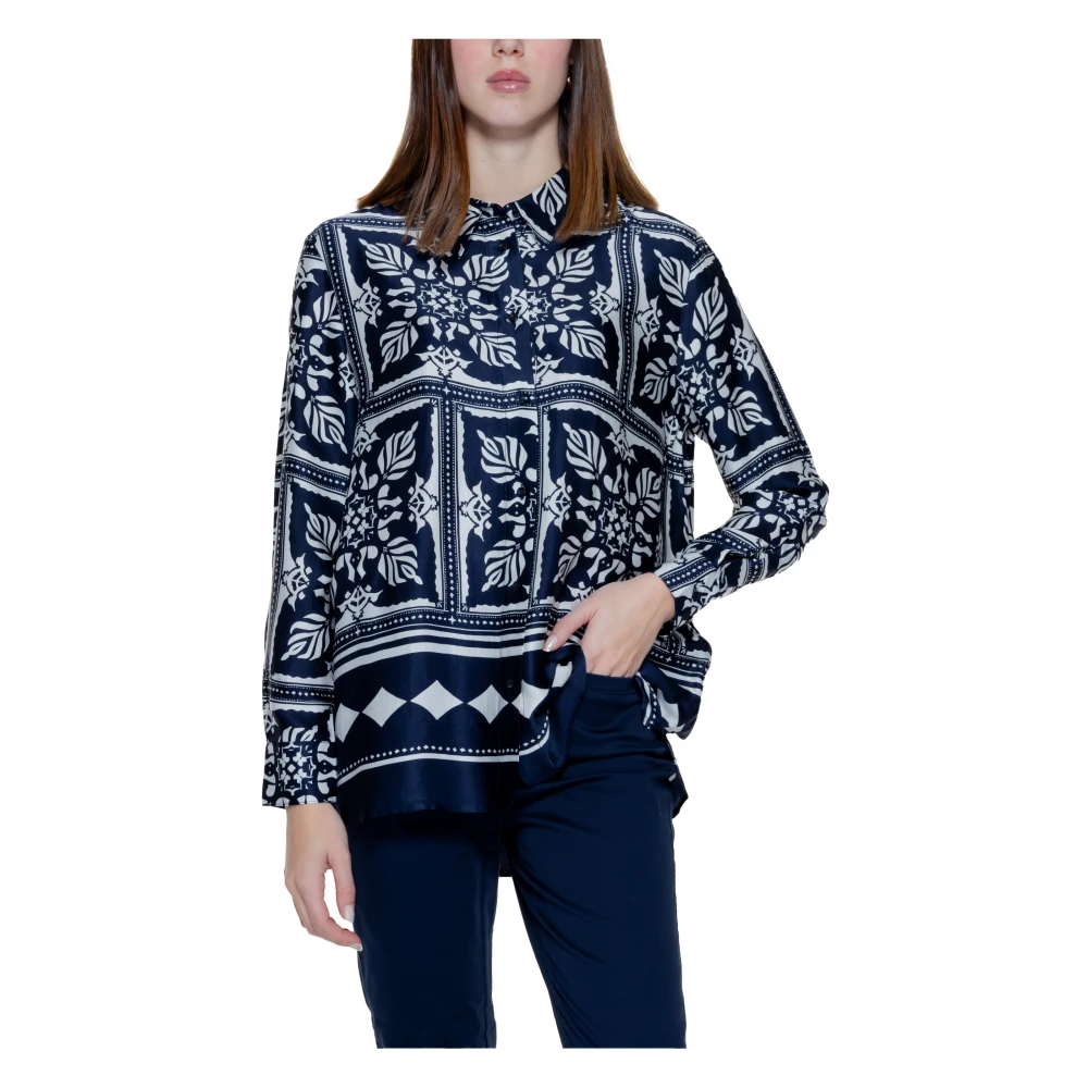 Street One Lange mouwen damesoverhemd viscose collectie Multicolor Dames