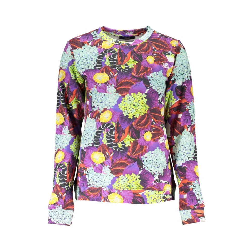 Cavalli Class Elegante paarse trui met ronde hals Multicolor Dames