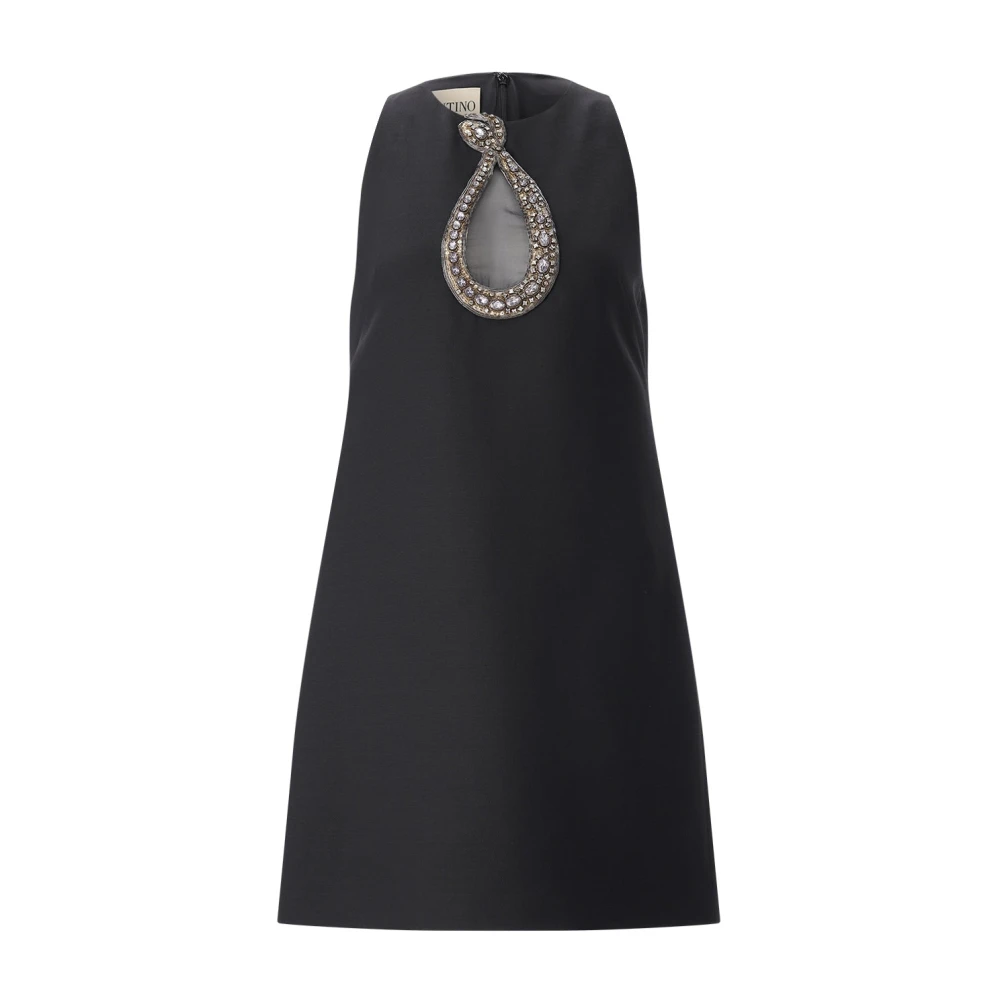 Valentino Women's Black Crepe Couture Short Dress - Short Dresses - S - Dresses
