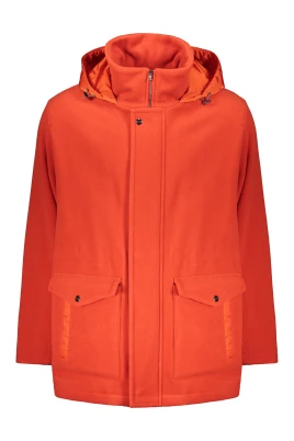 Ullparka med tekniskt tyg