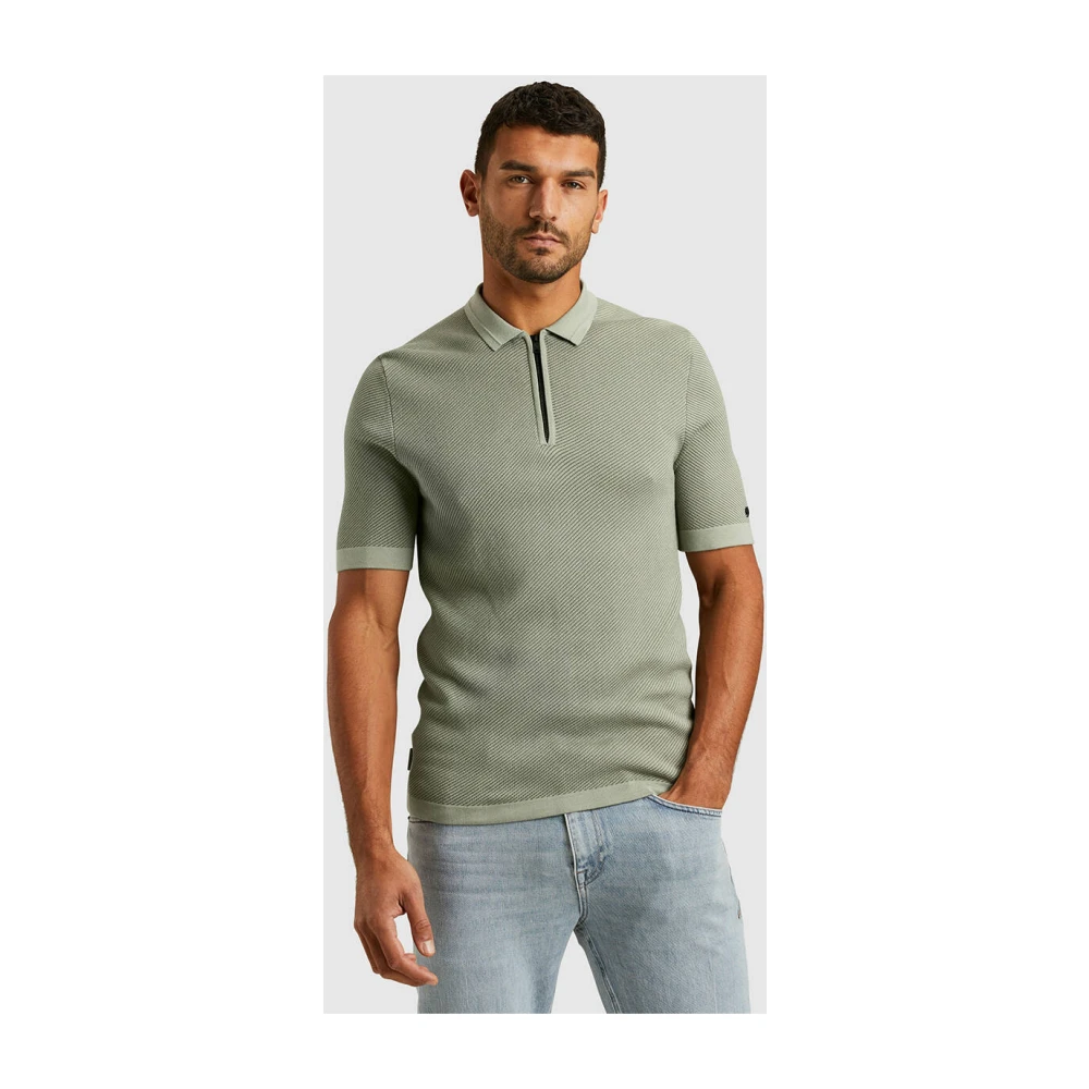 Cast Iron Korte Mouw Polo Regular Fit Katoen Green Heren