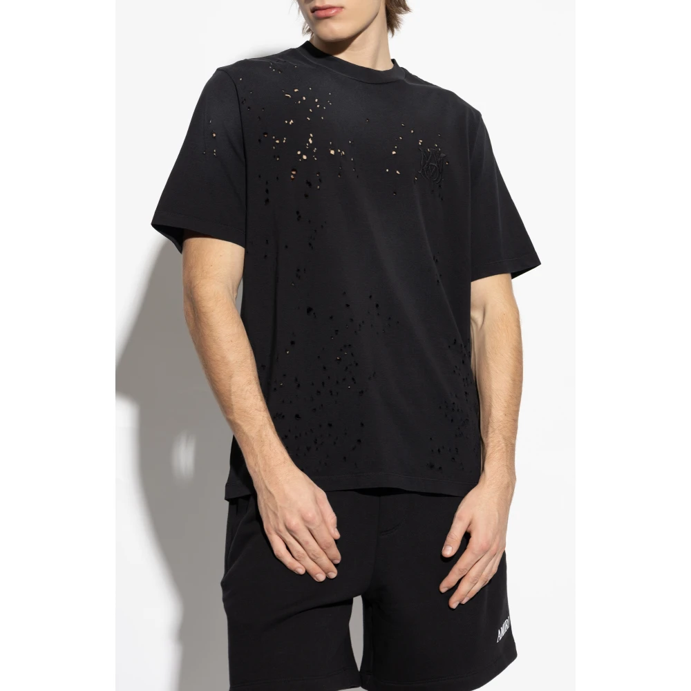 Amiri Vintage Effect T-Shirt Black Heren