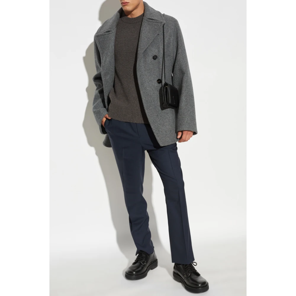 Jil Sander Wollen jas Gray Heren