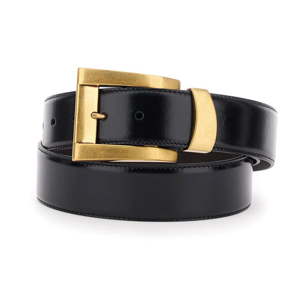 Versace Black Belts, Male, 95 Cm, Leather Belt 4 Cm