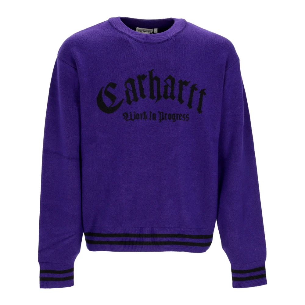 Carhartt WIP Zwarte Crew-neck Sweater Onyx Purple Heren