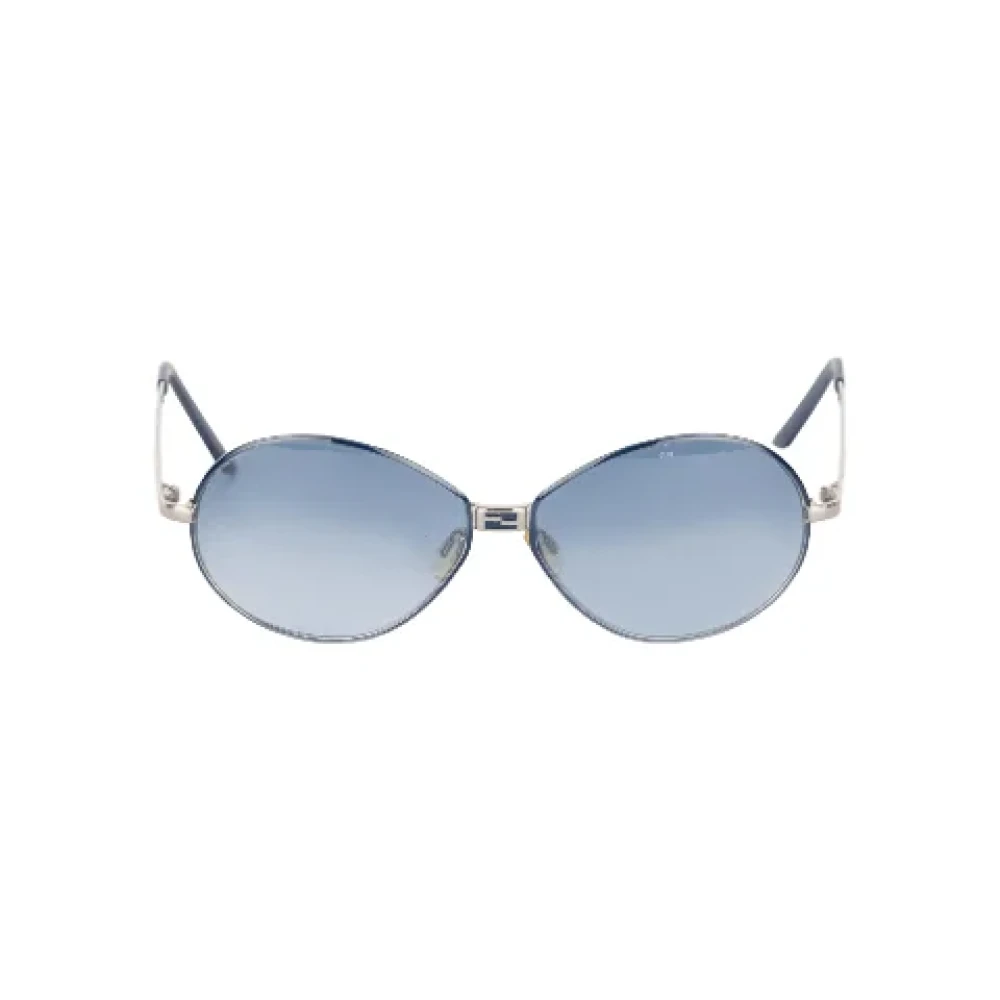 Fendi Vintage Pre-owned Metal sunglasses Blue Dames