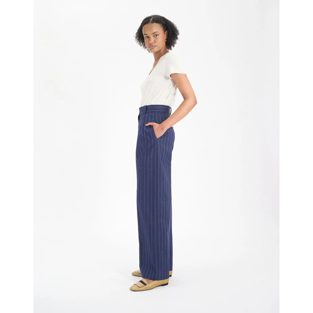 Ines De La Fressange Paris Marlène broek Blue Dames