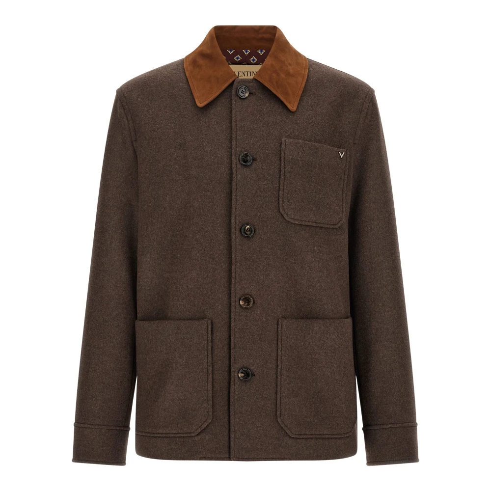 Valentino Garavani Caban Jacket - Male - Light Jackets - Brown - M - Jackets