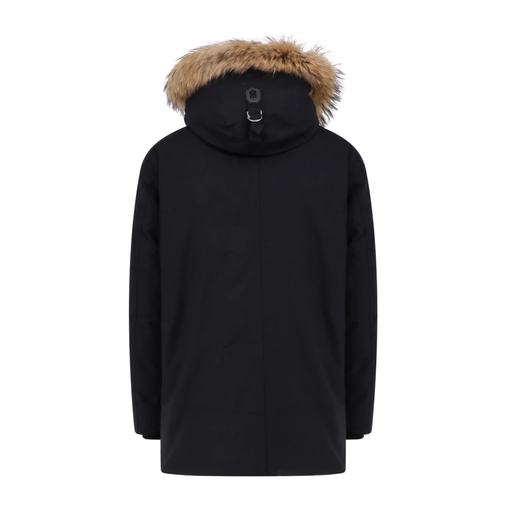 Mackage Zwarte Gewatteerde Nylonjas Aw24 Black Heren