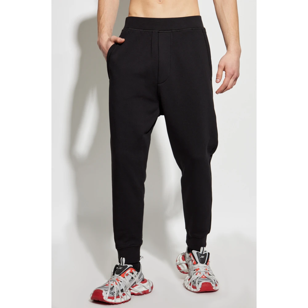 Dsquared2 Sweatpants met logo Black Heren