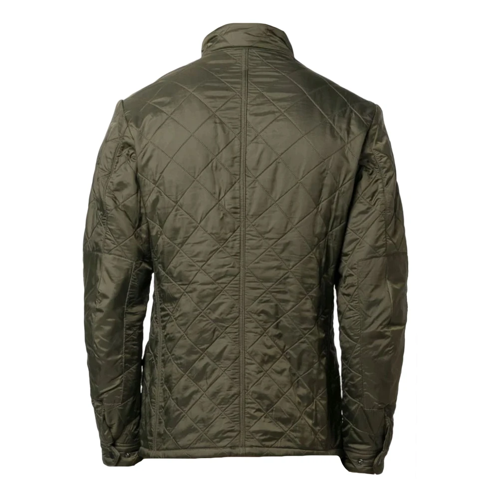 Barbour Groene Diamant Gewatteerde Jas Green Heren