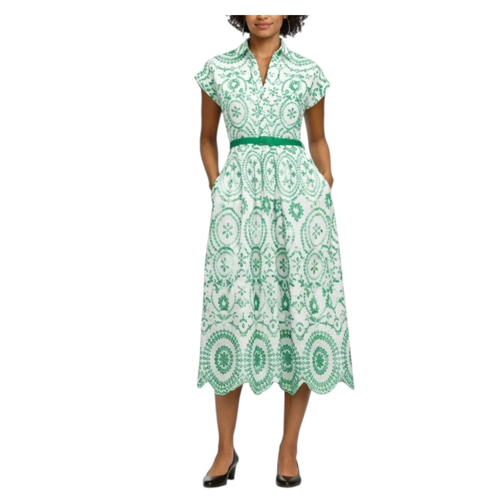 Salsa Green Midi Shirt Dress - Female - Shirt Dresses - M - Dresses
