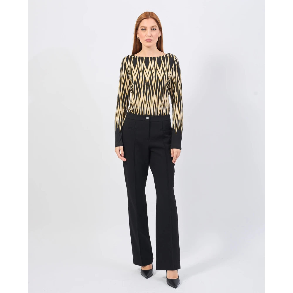 Gerry Weber Zwarte broek met zakken en rits Black Dames