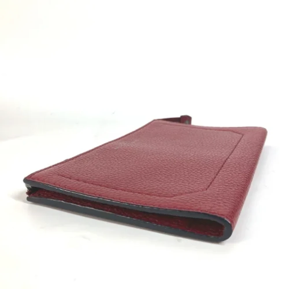 Salvatore Ferragamo Pre-owned Leather clutches Red Dames