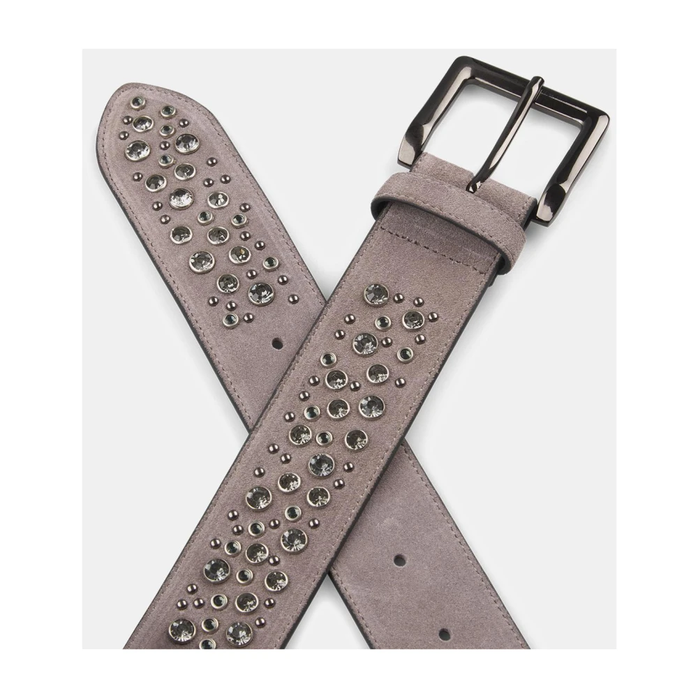Alma en Pena Gevlochten leren riem Gray Dames