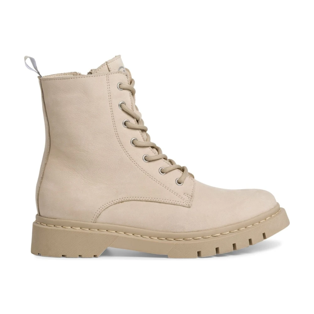 Tamaris Women's Beige Lace-Up Ankle Boots