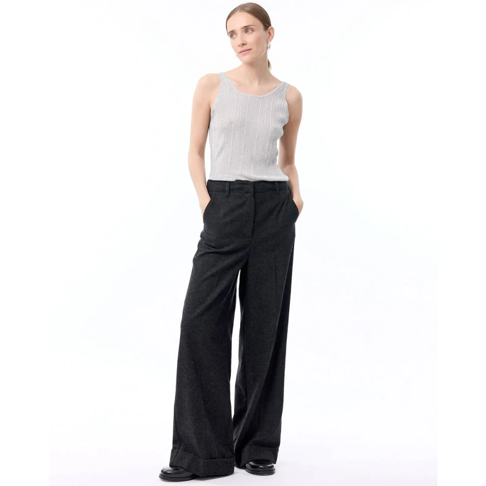 Knit-ted Stijlvolle Broek Black Dames