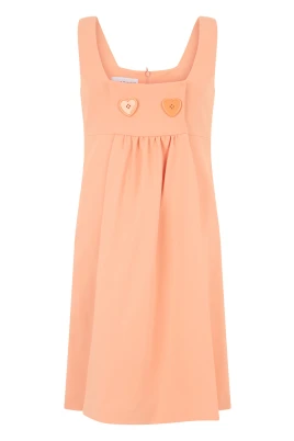 Heart Buttons Mini Dress