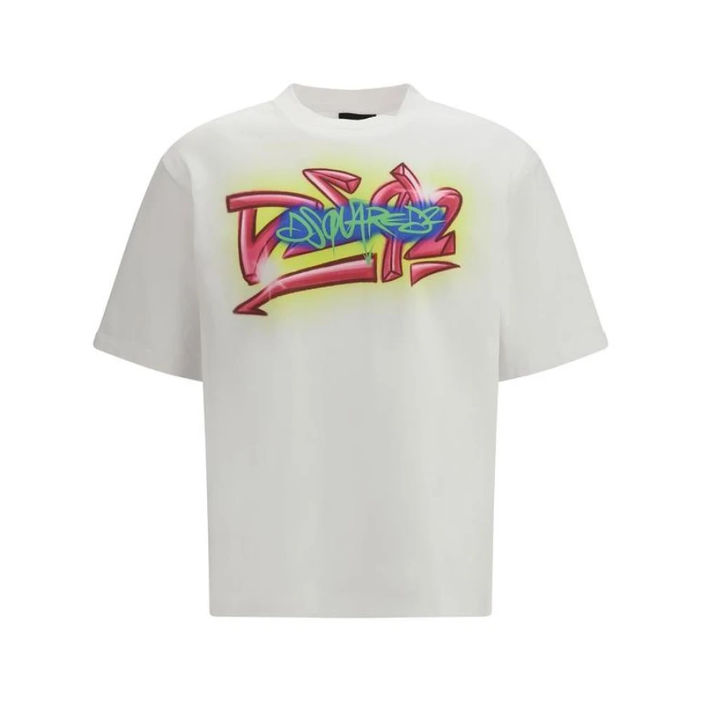 Dsquared2 Men's White Classic Cotton Crewneck T-Shirt