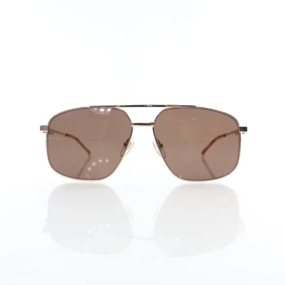 Gucci Vintage Pre-owned Metal sunglasses Yellow Dames