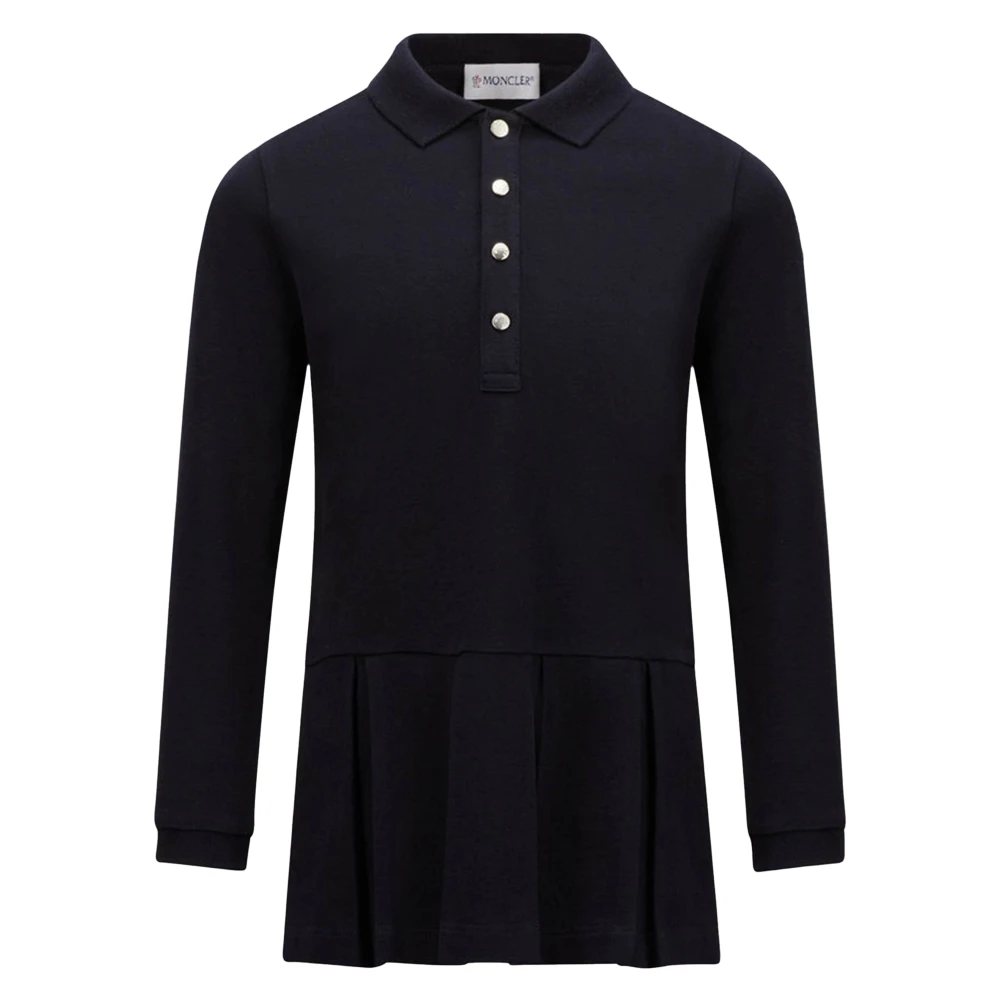 Moncler Girls Blue Dresses, 4 Y, Piquet Polo Shirt Dress