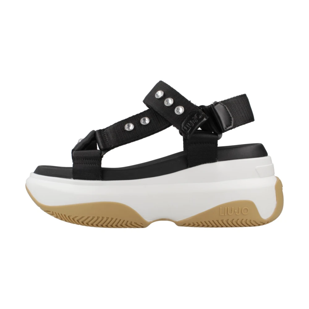 Liu Jo Women's Black June Sandal Flat Sandals - Wedges - 5 Uk - Shoes