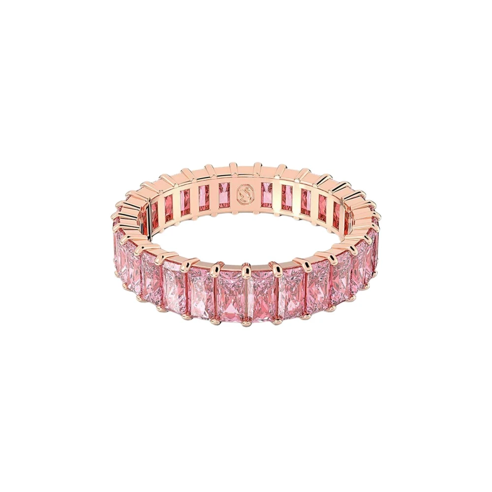 Swarovski Damen Rosa/Rosa Fingerring "Schmuck Geschenk Matrix Ring" Gr. 58, (Roségoldfarben, Pink), Fingerringe, 58, Metall, 4,7Mm, Fingerring, Mit Swa... - Bild 5