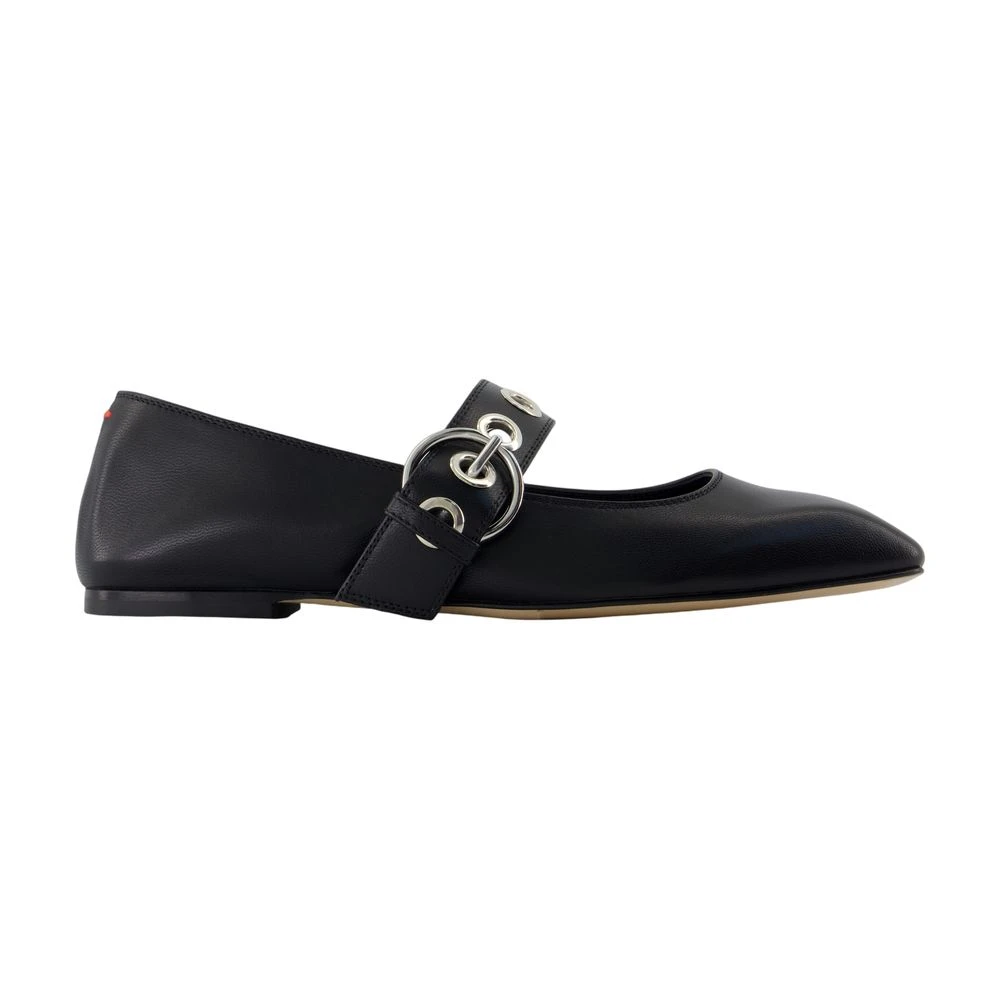 Aeyde Women's Black Uma Eyelet Ballerina - Ballerina Shoes - 7 Uk - Shoes