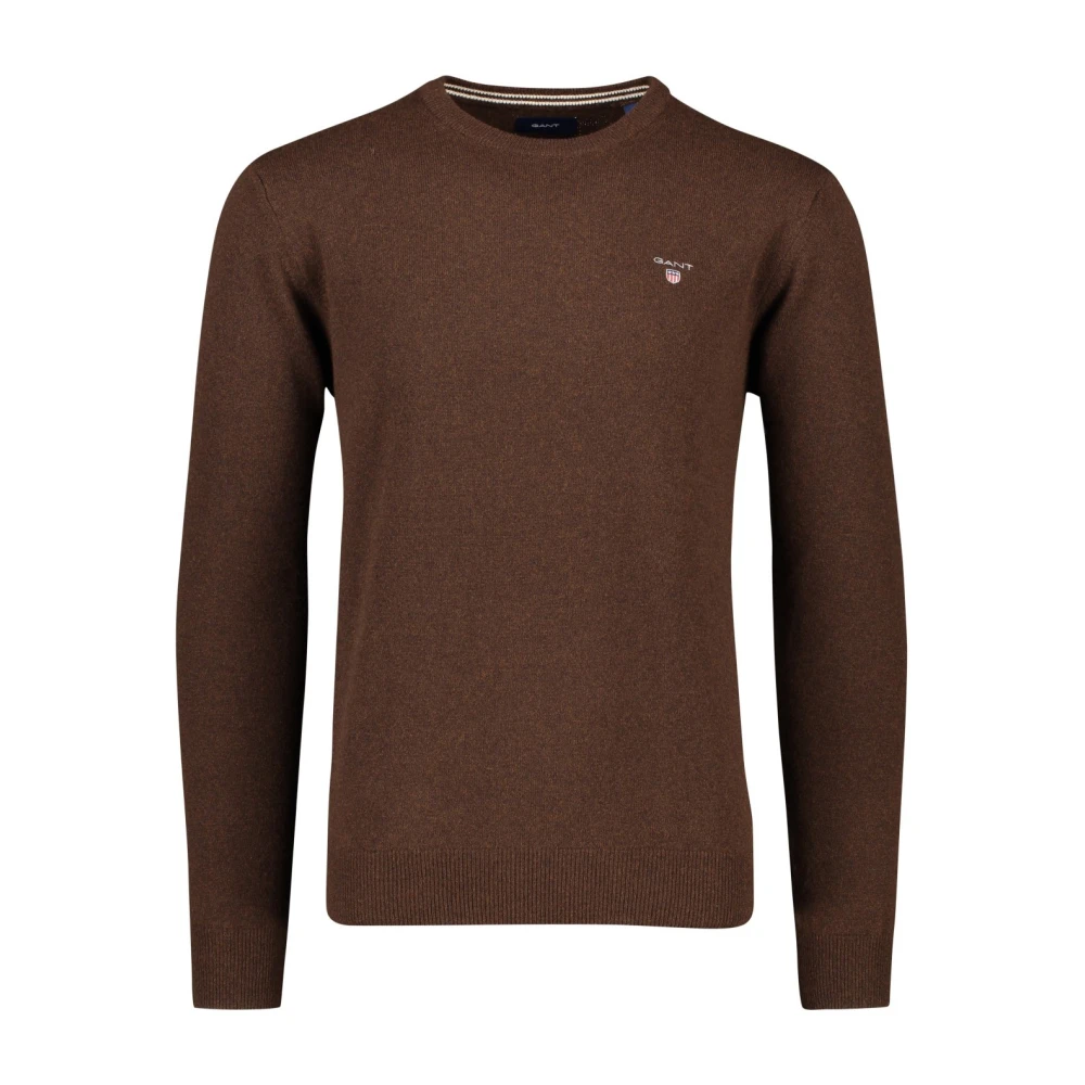 Gant Bruine Wollen Trui Brown Heren