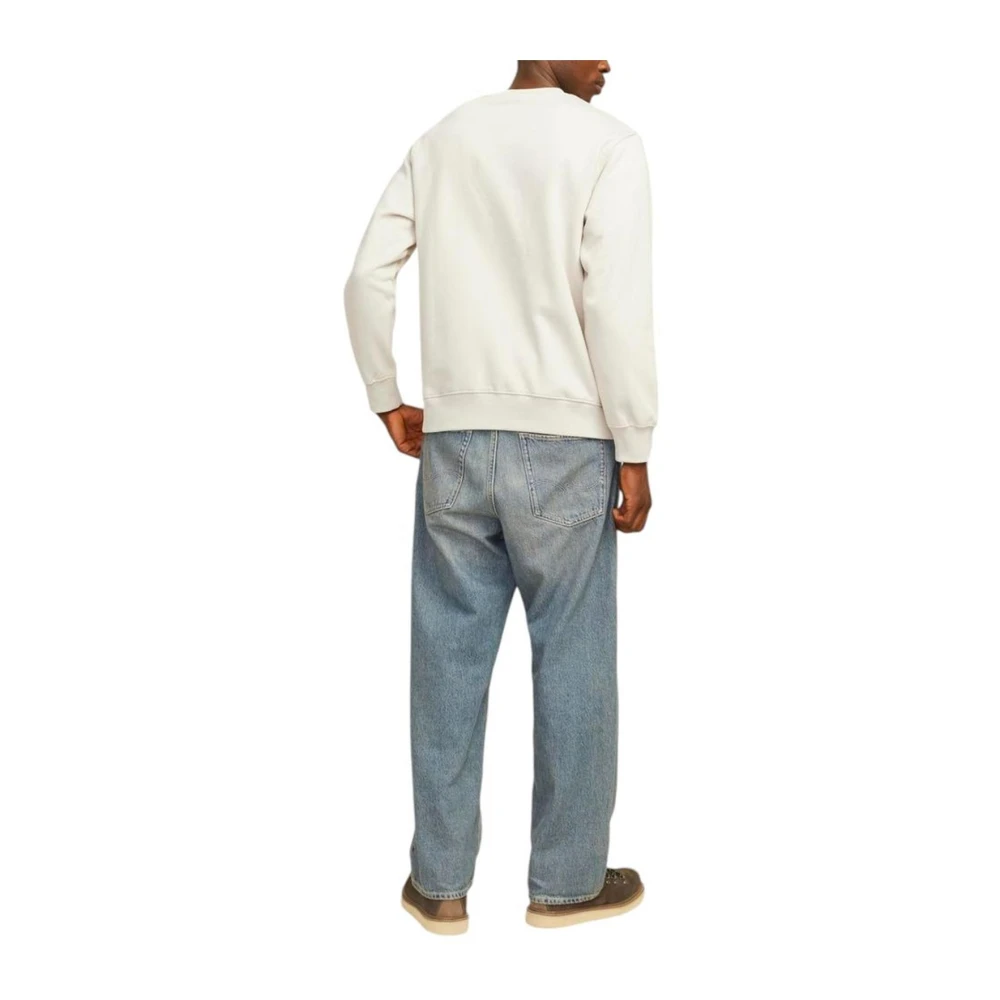 jack & jones Beige Katoenmix Sweater Herencollectie Beige Heren