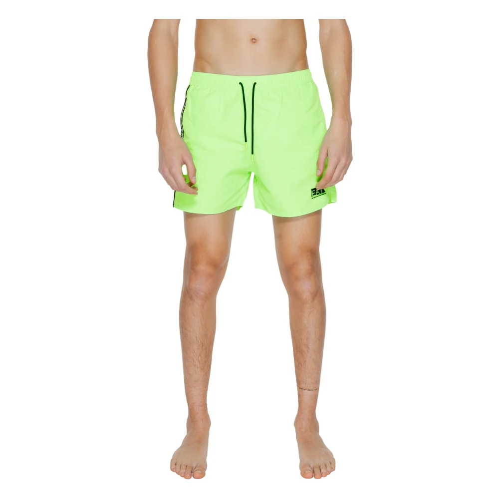 Emporio Armani Ea7 Mannelijk Groente Groene Zwemshorts Met Zakken Aan De Voorkant