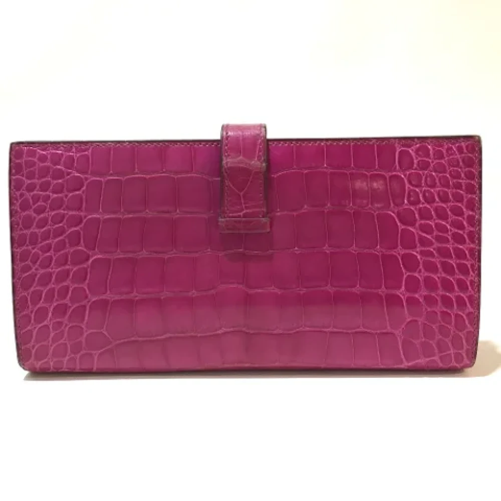 Hermès Vintage Pre-owned Fabric wallets Pink Dames